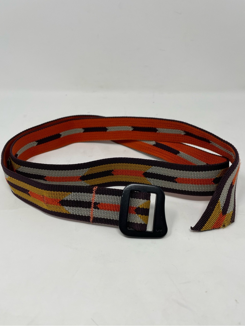 Orange & Multicolor Webbing Men's Belt